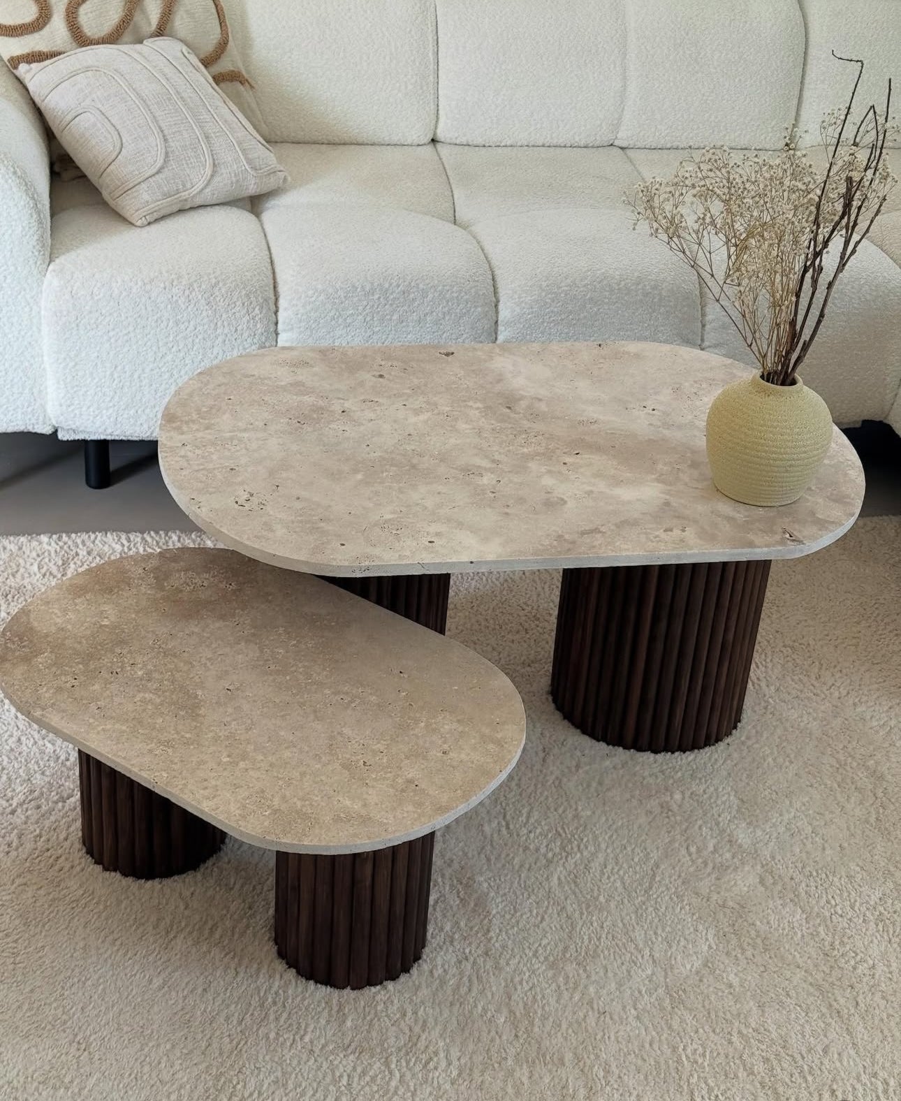 TABLE LENA (NEW) - Bois Foncé ou bois Clair / avec ou sans extension