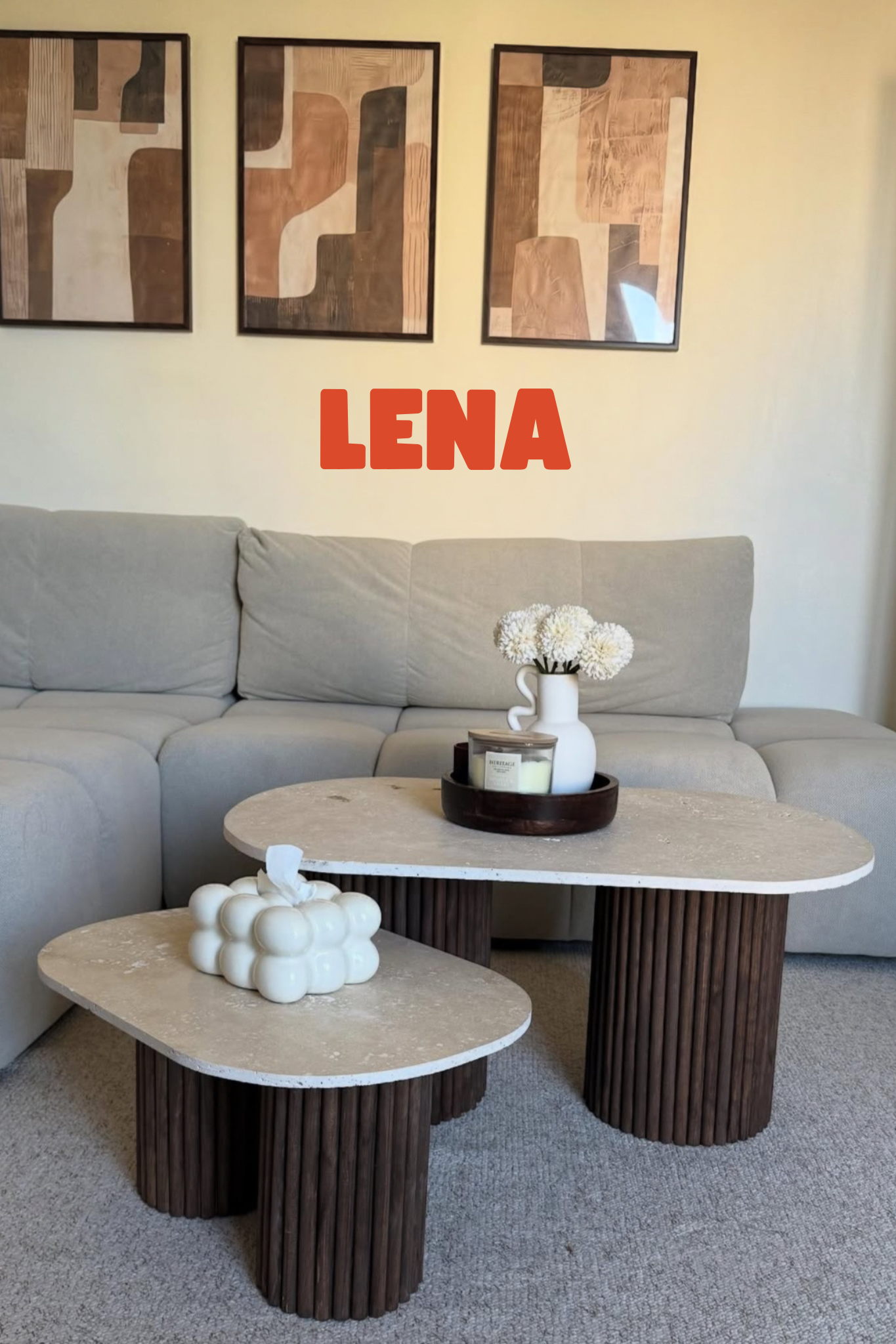 TABLE LENA (NEW) - Bois Foncé ou bois Clair / avec ou sans extension